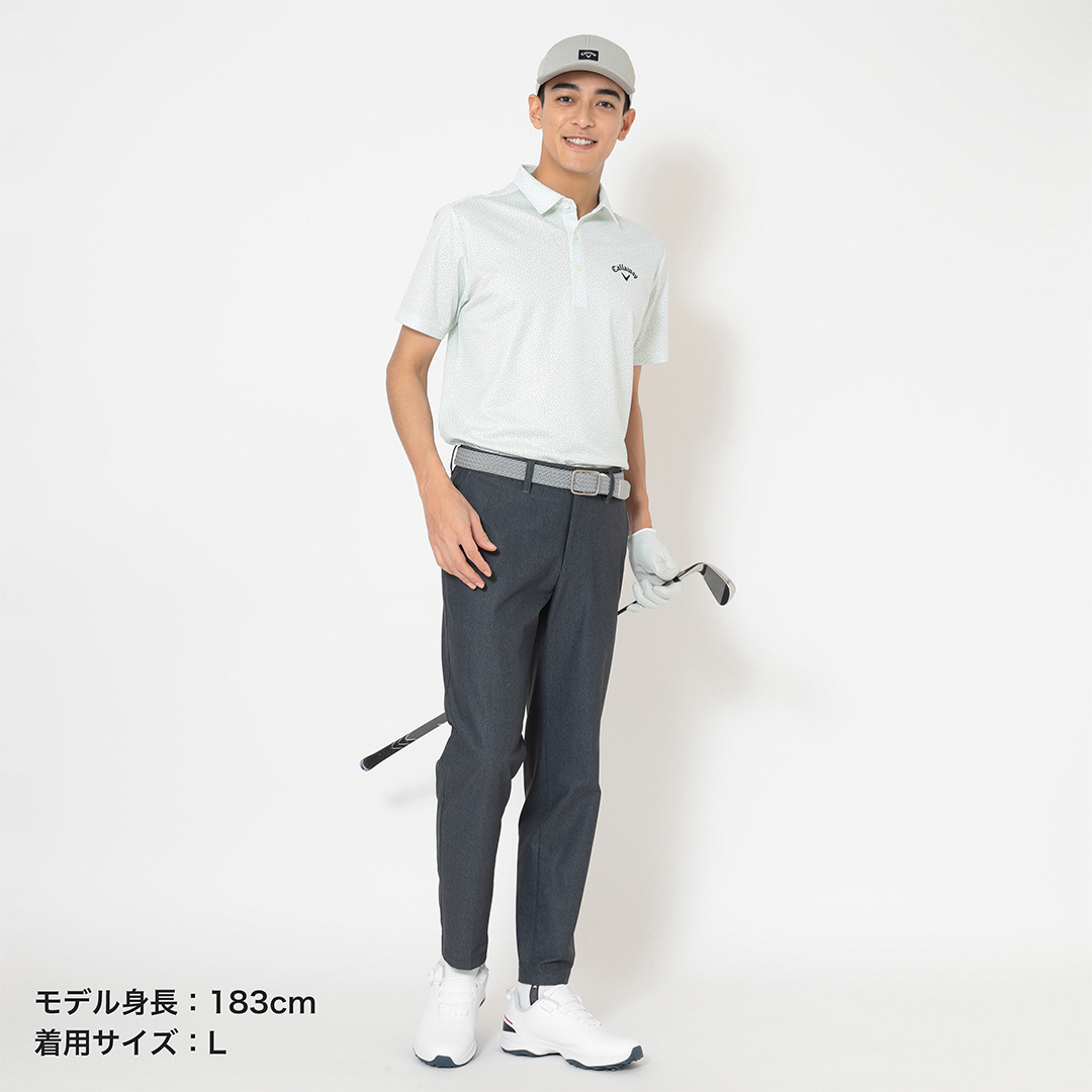 かざあなメッシュ小ヤシの木総柄半袖シャツ ※4Lサイズあり (MENS)