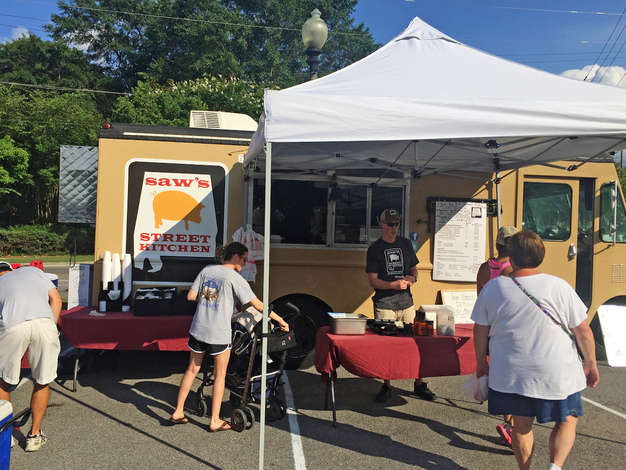 "We love to make people happy with our great barbecue,” says Saw's owner Michael Brandon. "We love to make people happy with our great barbecue,” says Saw's owner Michael Brandon.