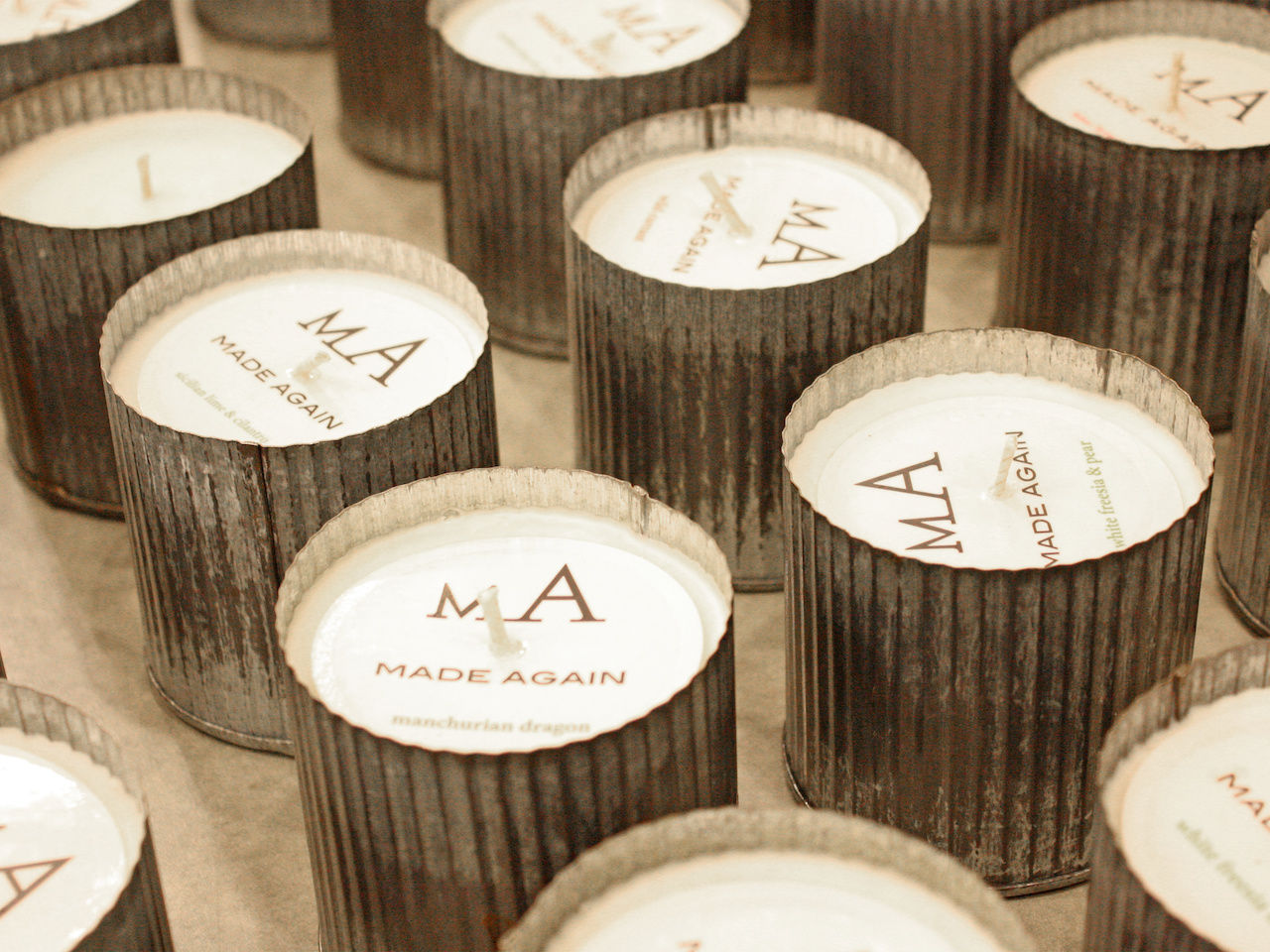 Clean burning, homemade candles. Made Again candles StyleBlueprint Atlanta
