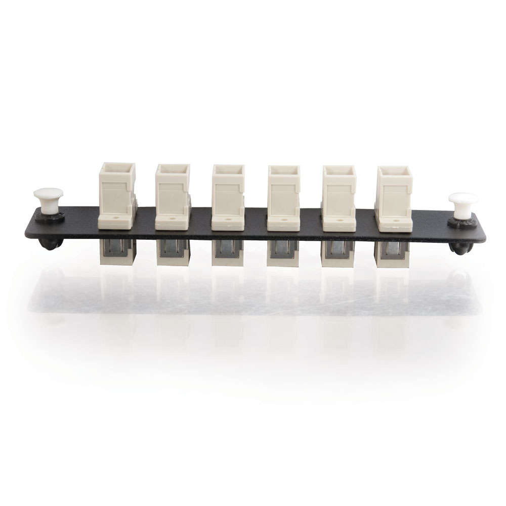 6-Strand, SC, PB Insert, Multimode, Beige Adapter Panel