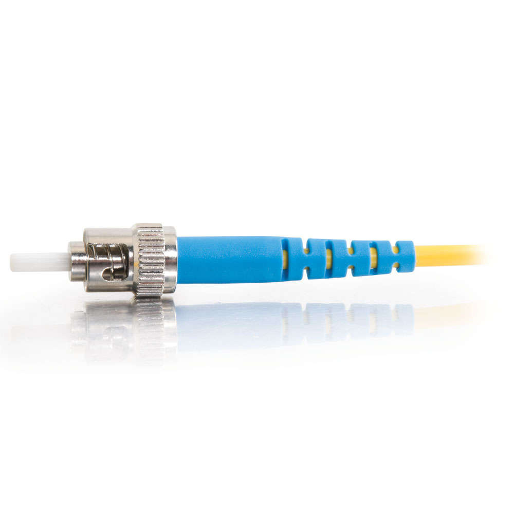 ST-ST 9/125 OS2 Simplex Single-Mode Fiber Optic Cable - Low Smoke Zero Halogen LSZH - Yellow