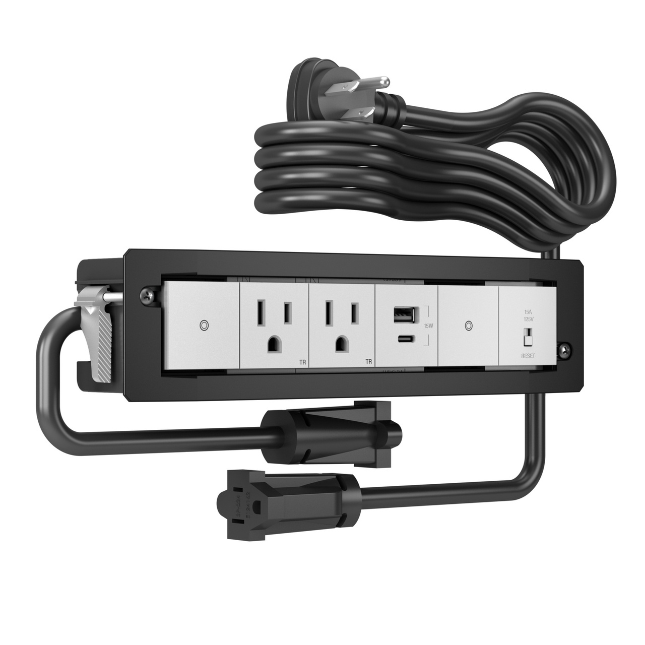dash Furniture Power Center, 2 Outlet, 1 USB, and 2 Switch, White