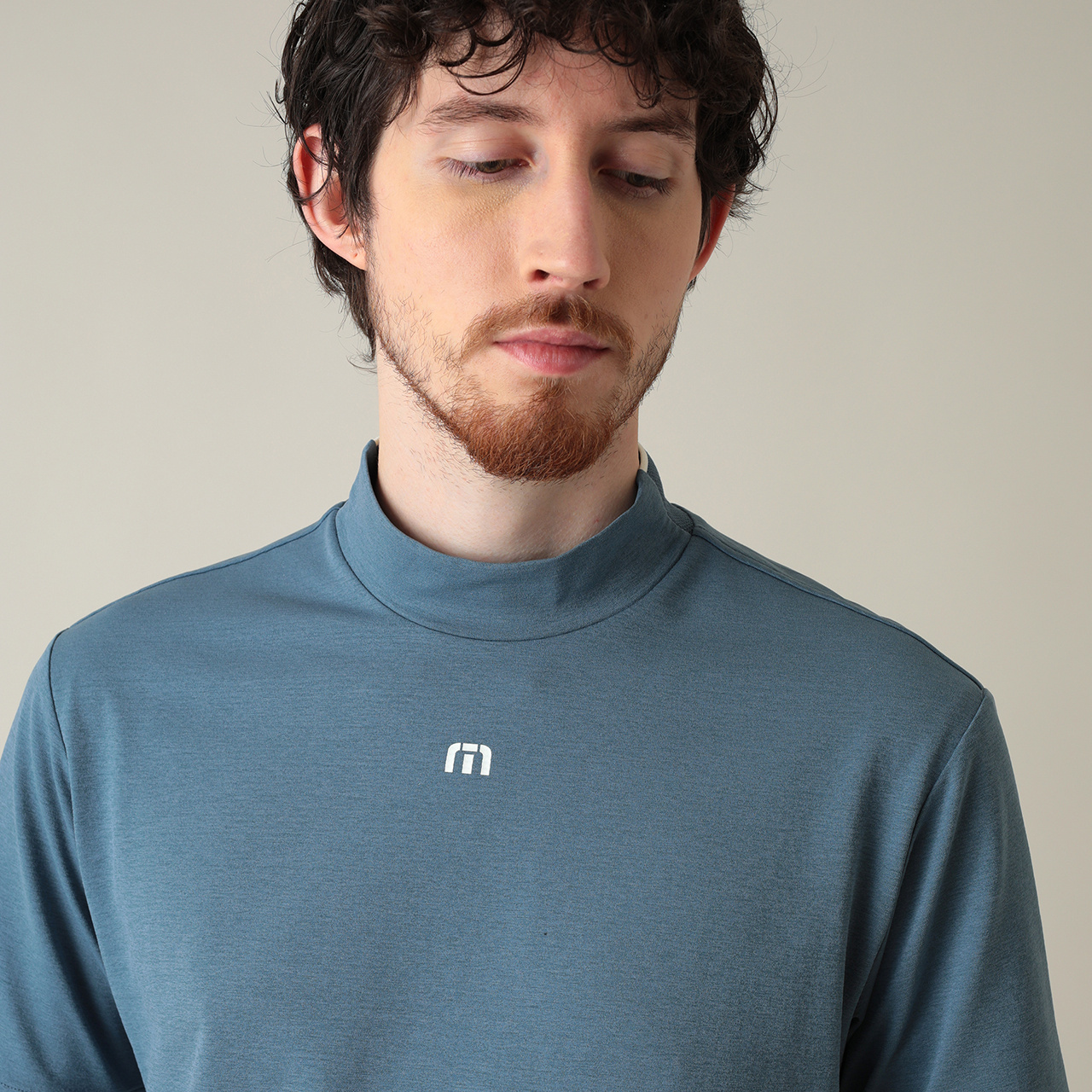 カラット®半袖ベーシックロゴモックネック(MENS)