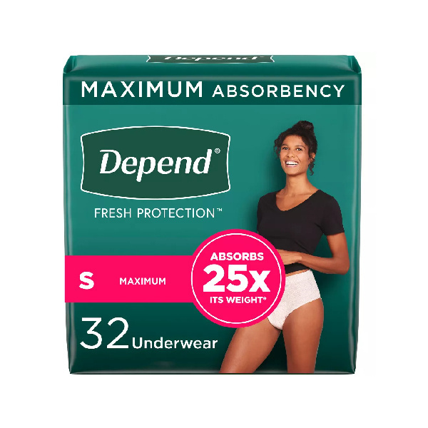Depend Maximum Underwear for Women, Small - 32/bag (KC47920T Health & Beauty Health Care Incontinence Aids) photo