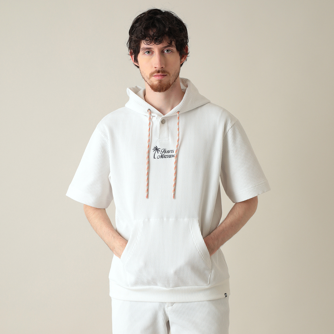 半袖ワッフルフーディー(UNISEX)