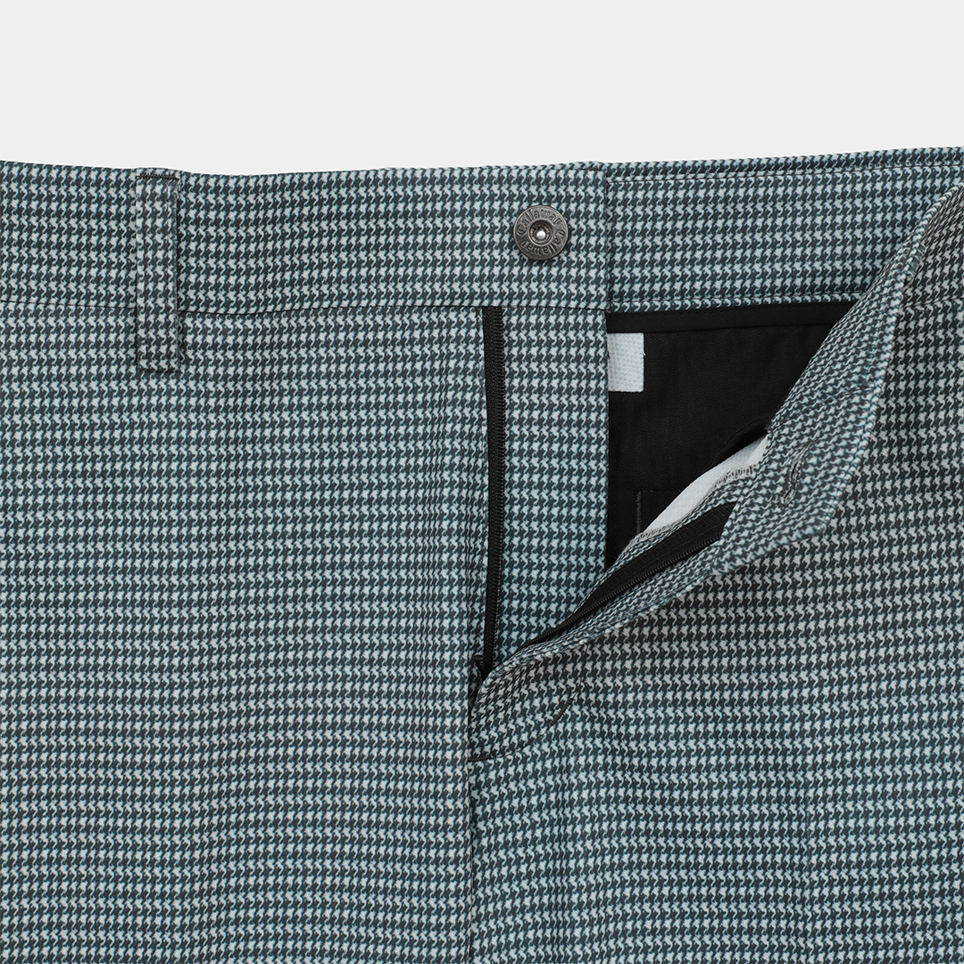 ストレッチピケチェック柄テーパードパンツ (MENS)