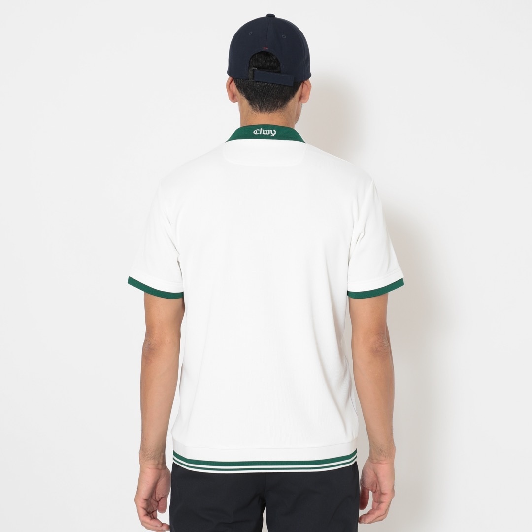 ハイストレッチミニワッフルモックネックシャツ (MENS)