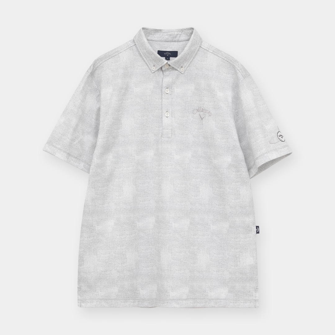 かざあなメッシュシャンブレー柄半袖シャツ ※4Lサイズあり (MENS)
