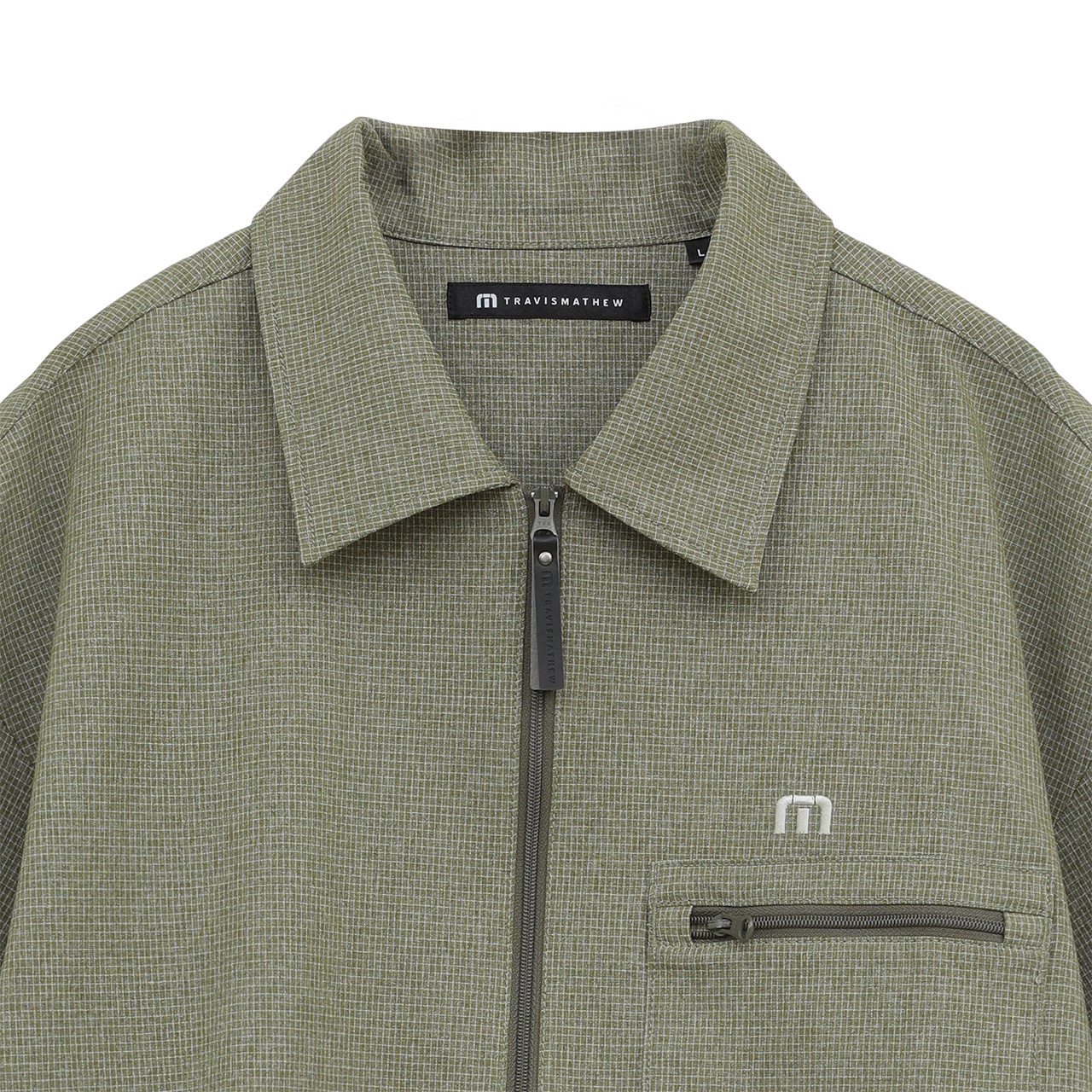 Callaway チェック柄 ジップアップジャケット 半袖チェック柄 クォータージップ ジャケット(MENS)