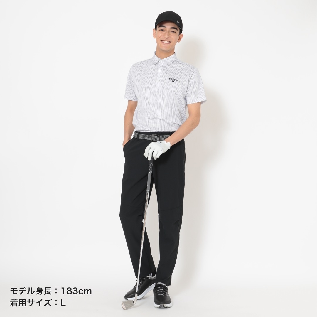 かざあなメッシュストライプ総柄半袖シャツ ※4Lサイズあり (MENS)