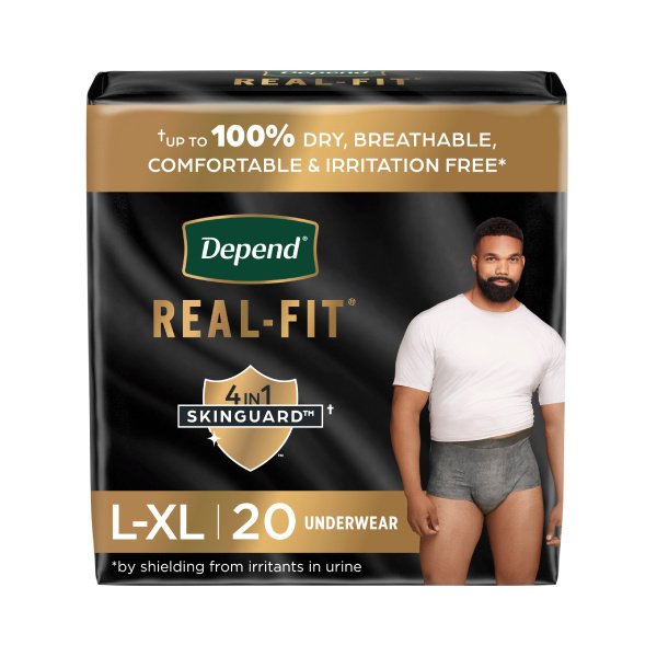 Depend Real Fit for Men, Large/X-Large - 80/case (KC50979D Health & Beauty Health Care Incontinence Aids) photo
