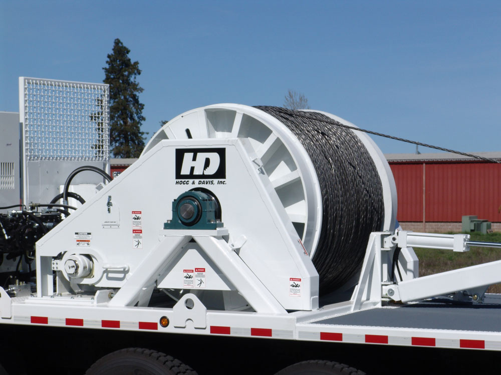20,000 lbs 22,000 ft. of 5/8 in rope Single Drum Puller Rental Custom