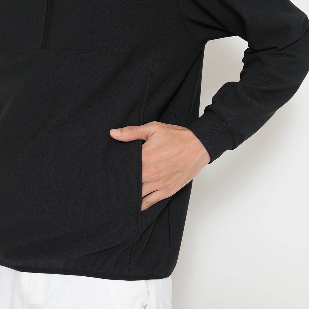 裏起毛ハーフジップモックネックシャツ ※4Lサイズあり (MENS)