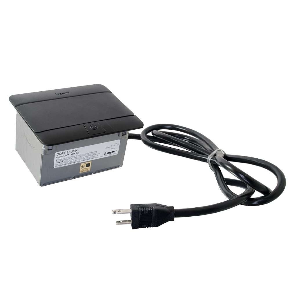 deQuorum Dual Flip-Up Unit with USB - Black Powder Coat