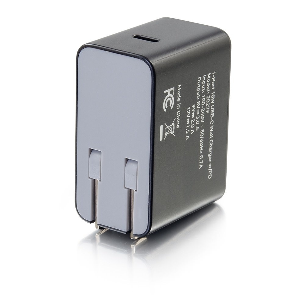 1-Port USB-C Wall Charger with Power Delivery, 18W