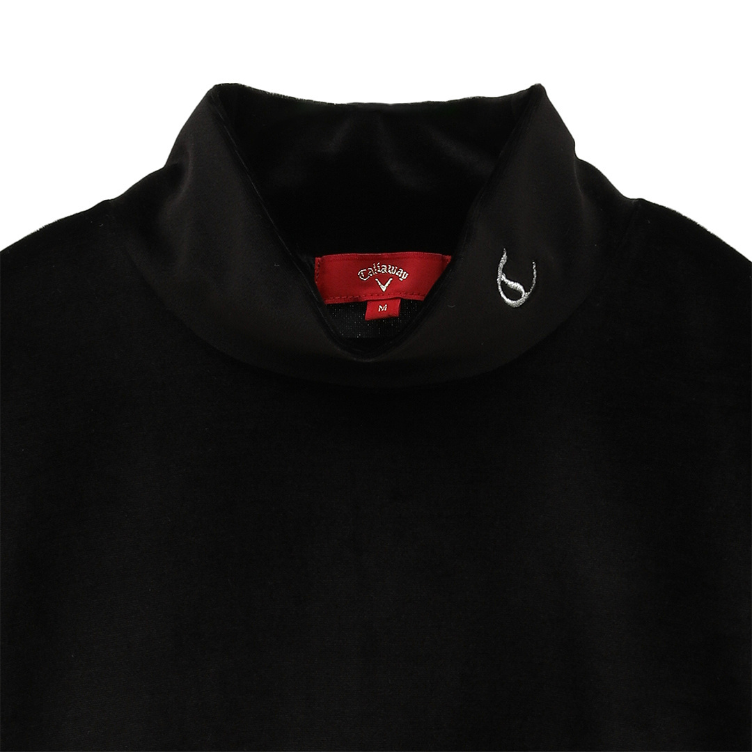 ヒールクリーク ベロア ワンピース サイズ40 ブラック モックネック