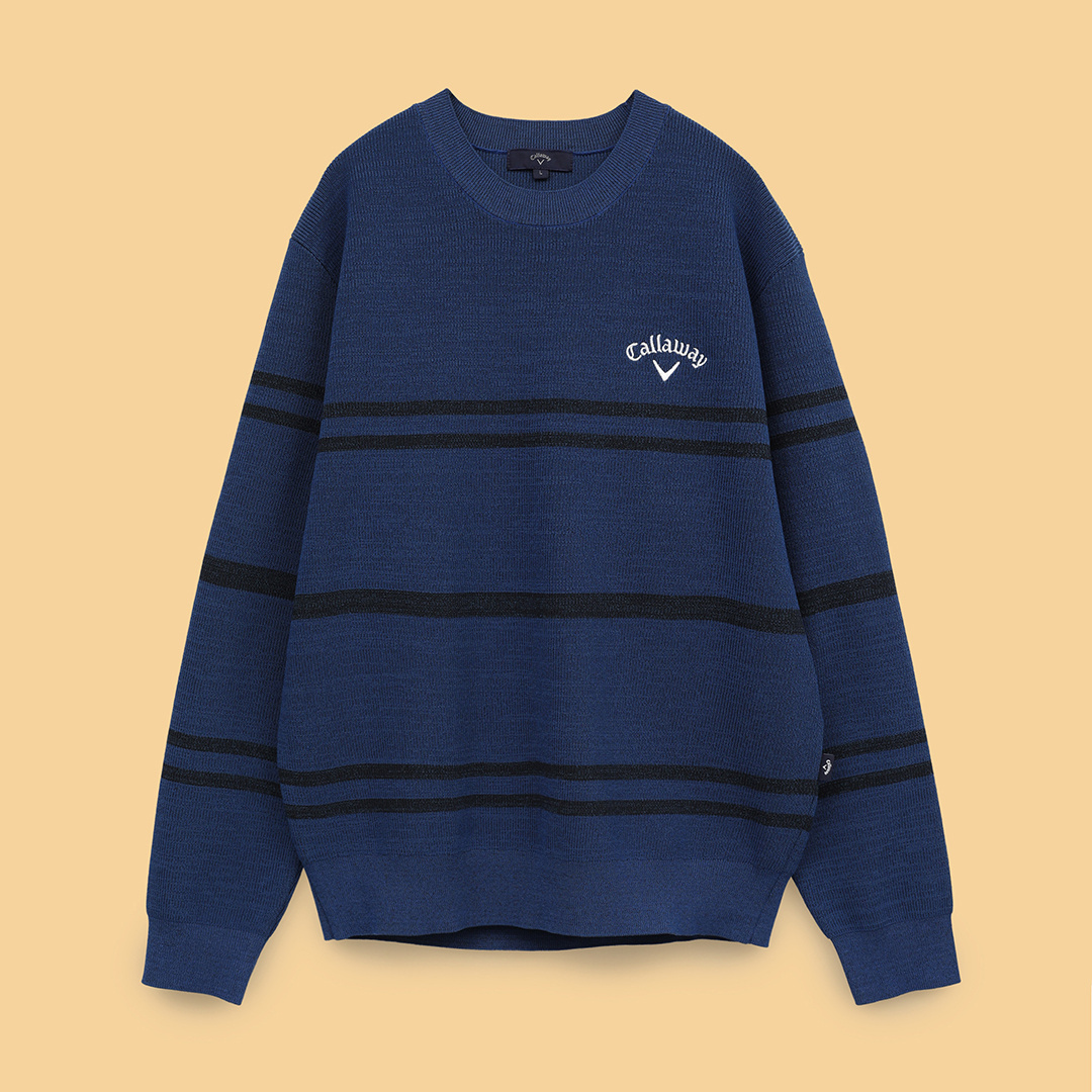 片畦クルーネックニット (MENS)