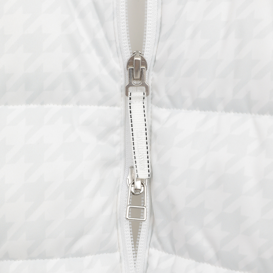 スターストレッチ千鳥プリント中綿ブルゾン (WOMENS)