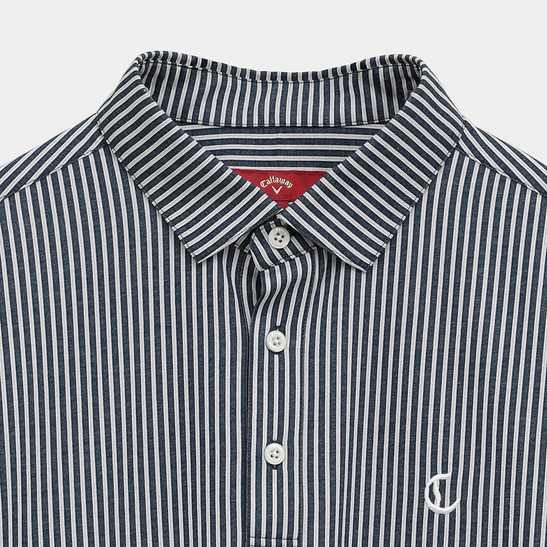 ストライプジャカードシャツ (MENS)
