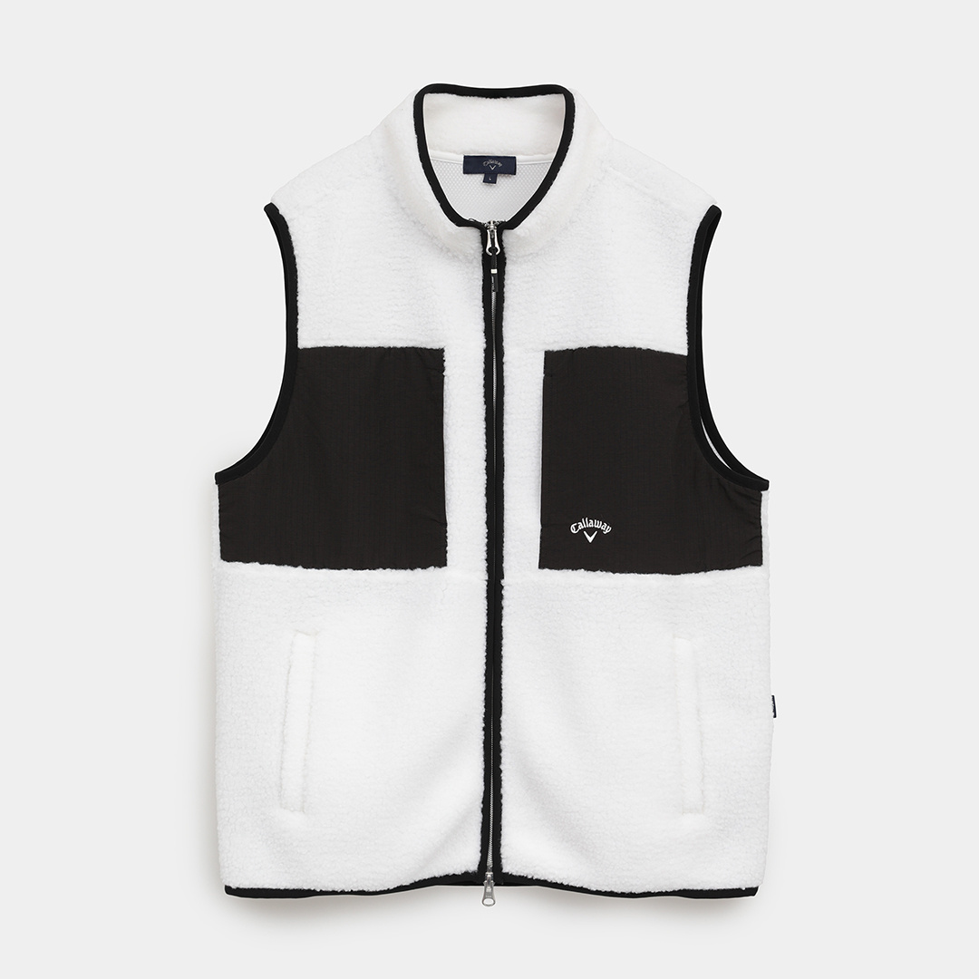 美品 Callaway キャロウェイ ボア フリースベスト カールボアフリースフルジップベスト (MENS)