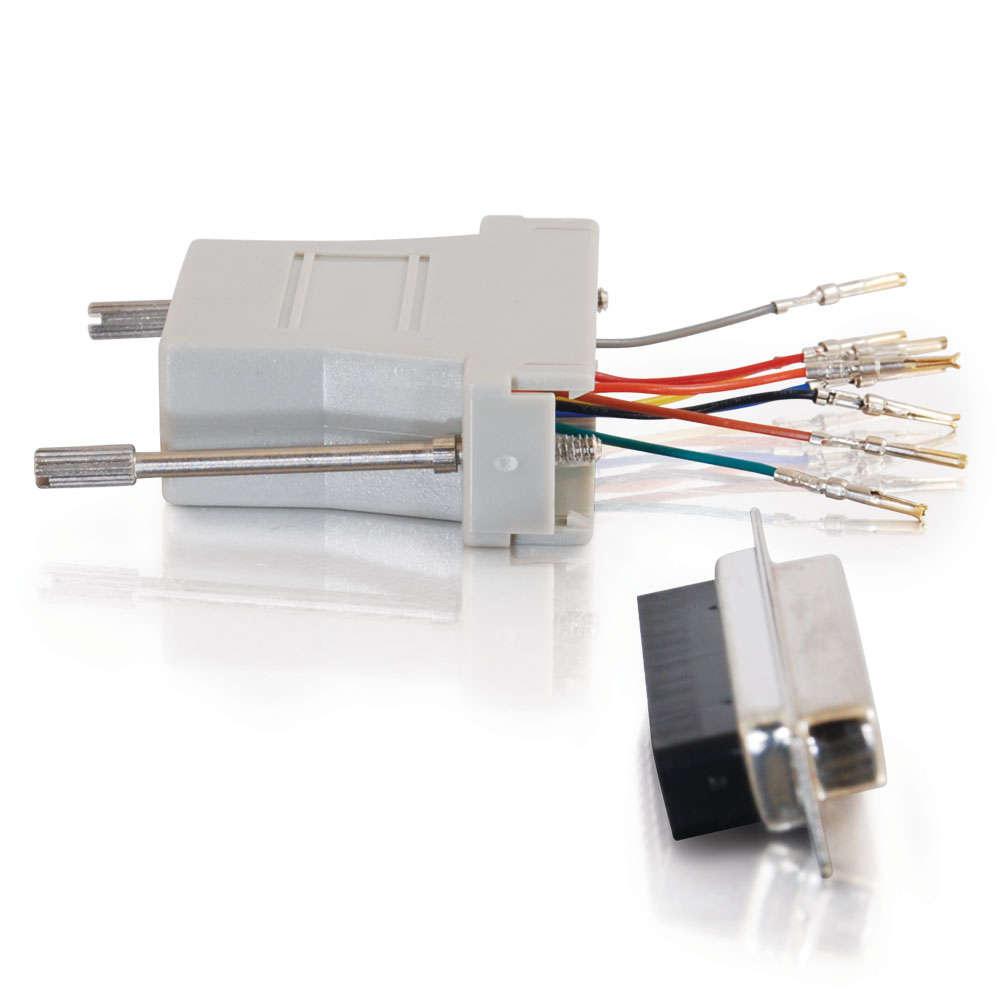 RJ45 to DB25 Female Modular Adapter - Black