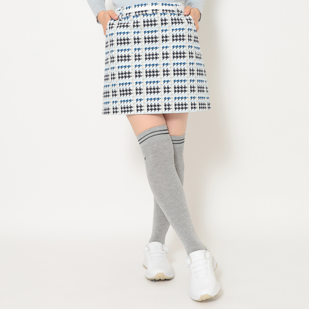 8WAYストレッチ千鳥プリントスカート (WOMENS)