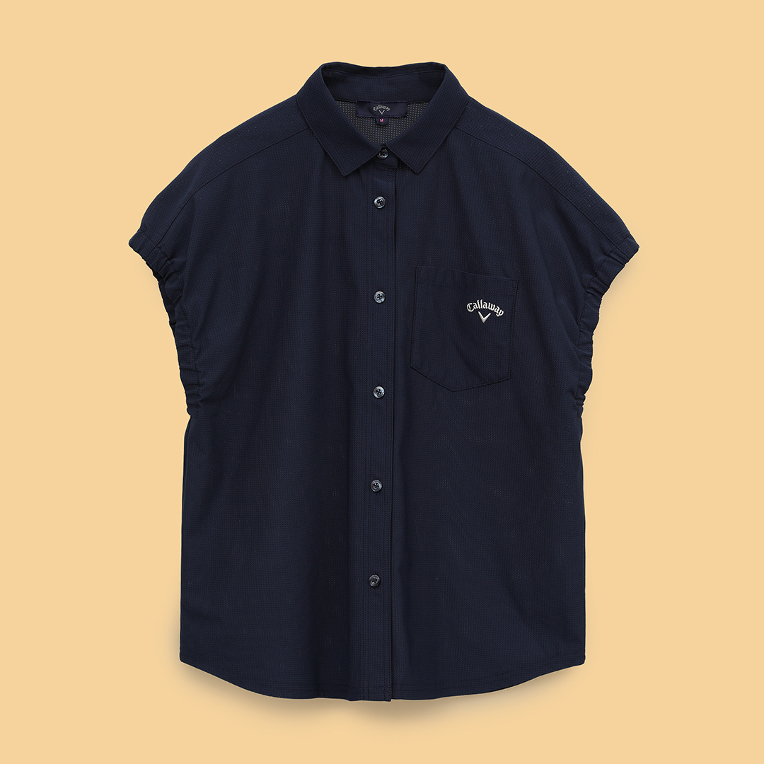 新品・未使用　かざあなメッシュ　フレンチスリーブシャツ かざあなメッシュフレンチスリーブシャツ (WOMENS)