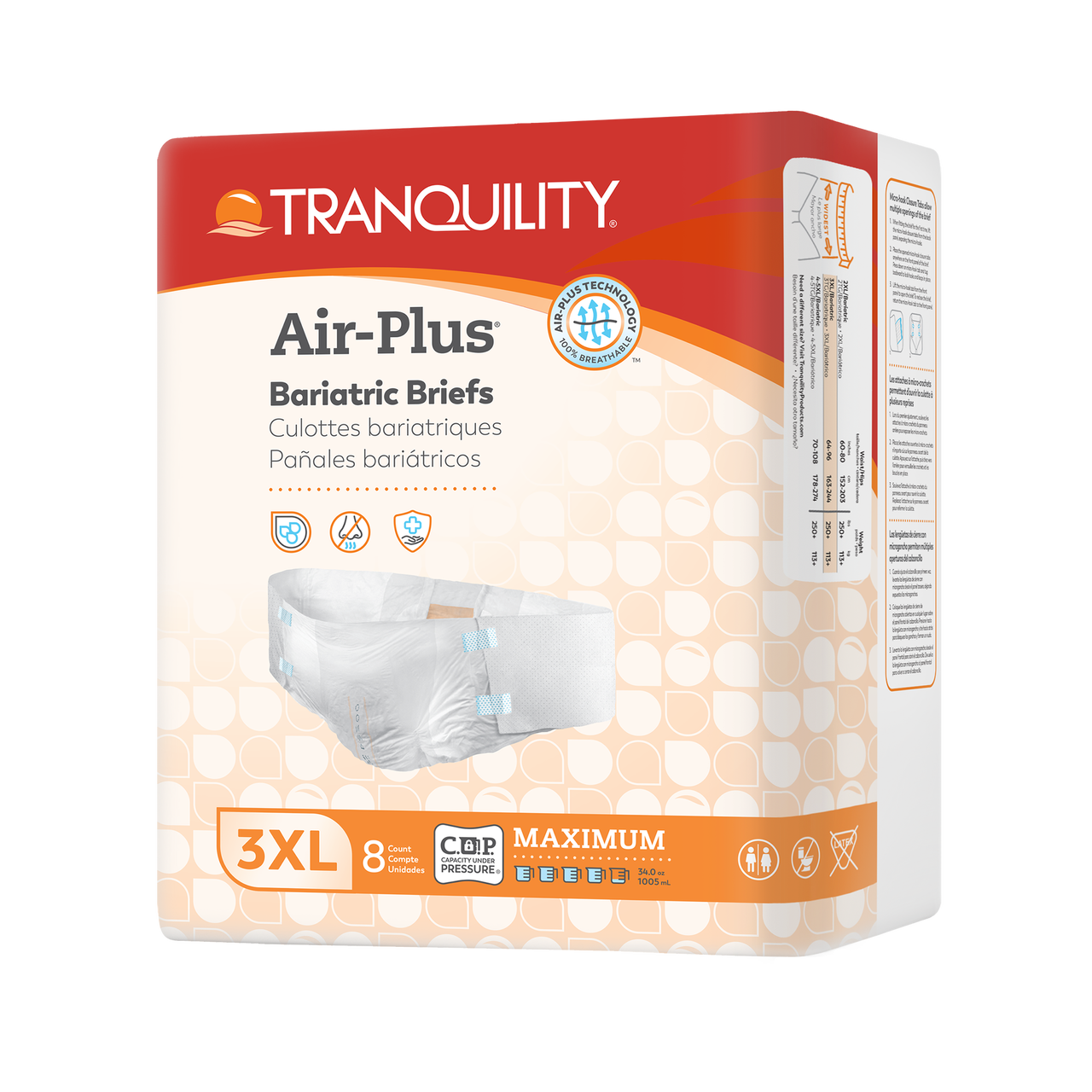 Tranquility Bariatric Briefs, XXX-Large - 32/case (TBBC Health & Beauty Health Care Incontinence Aids) photo