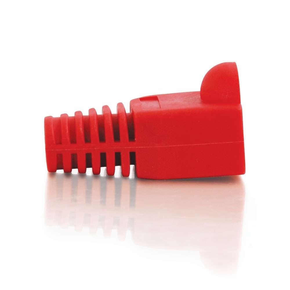 RJ45 Snagless Boot Cover (6.0mm OD) Multipack (50 pack) - Red (TAA Compliant)
