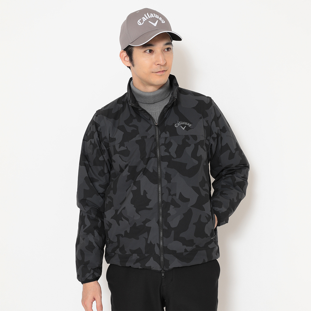 ポリエステルリップ2WAY撥水中綿ブルゾン (MENS)