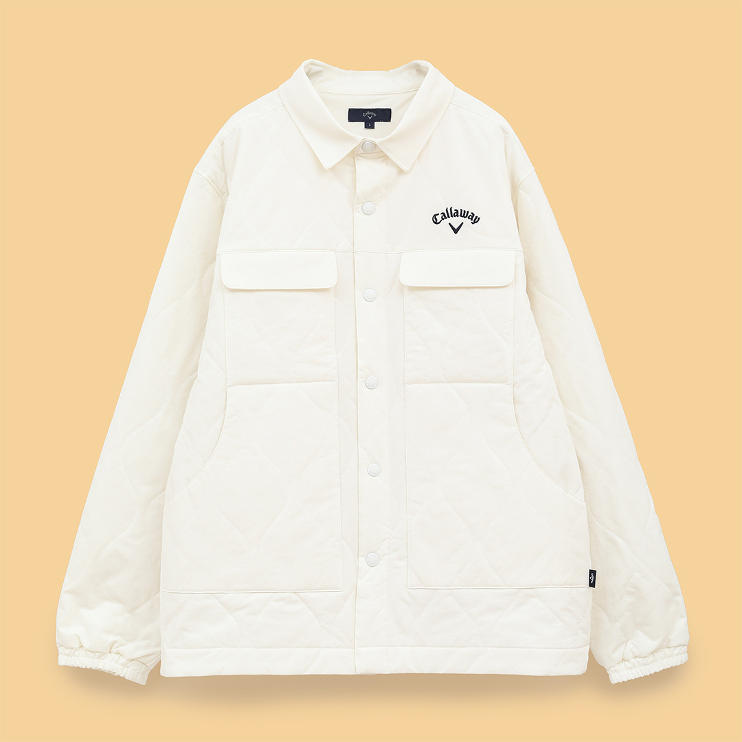 8WAYストレッチ シワポリエステル中綿撥水コーチジャケット (MENS)