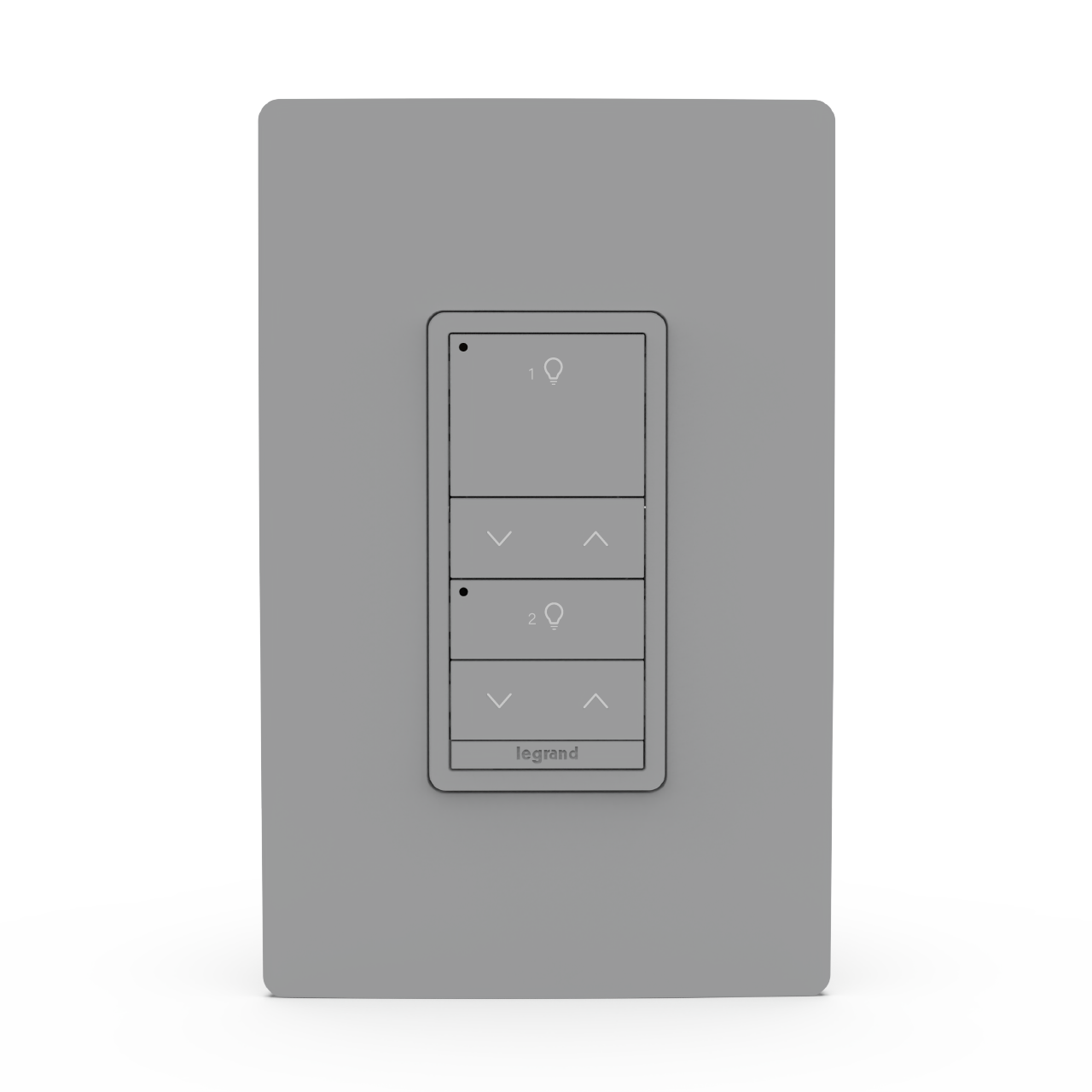 Grey Wattstopper PLUS 2 Button 2 Rocker Switch