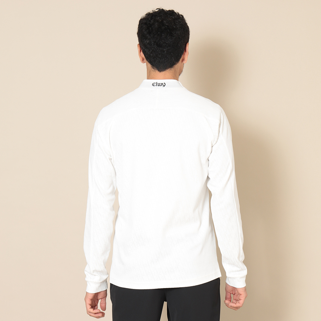 ロゴジャカードモックネックシャツ (MENS)