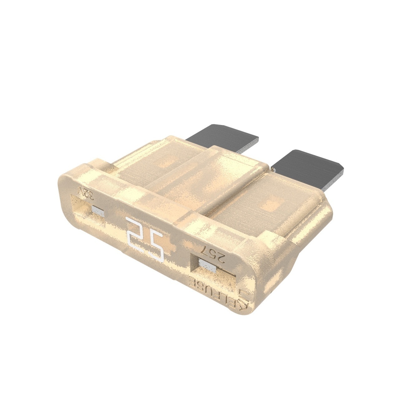 FAST-ACTING AUTOMOTIVE NYLON BLADE FUSE - 5-PIECE BOX 25 AMP