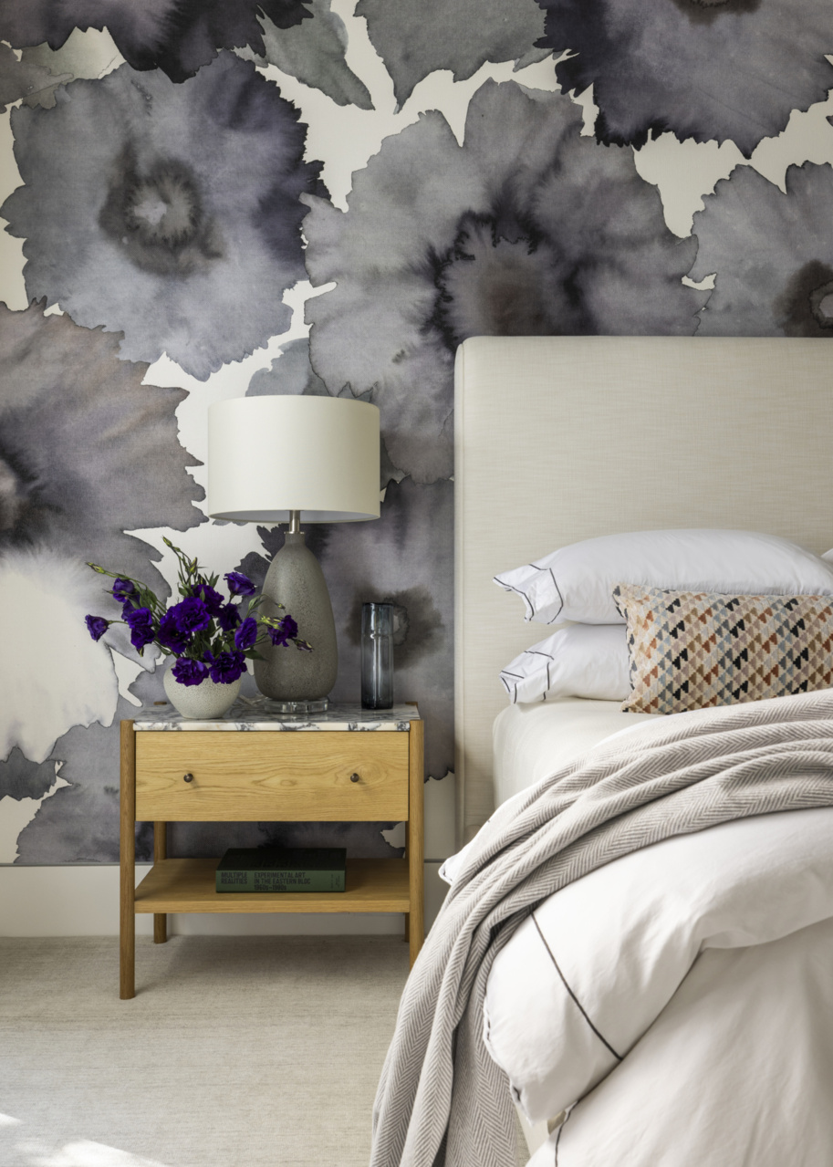 Bloom in Antique Umber on Star Dust Silk | Phillip Jeffries