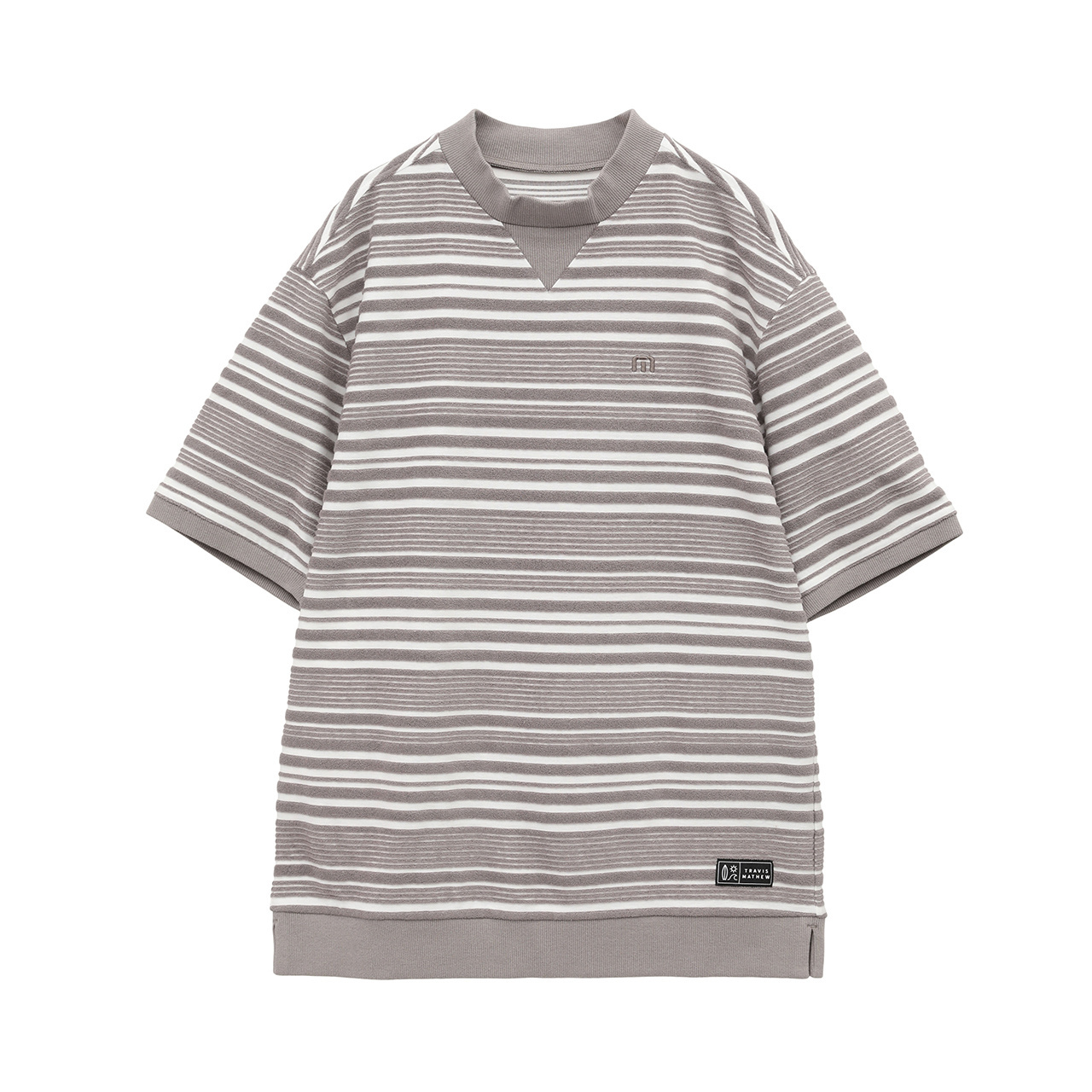 パイルボーダー 半袖モックネック(MENS)