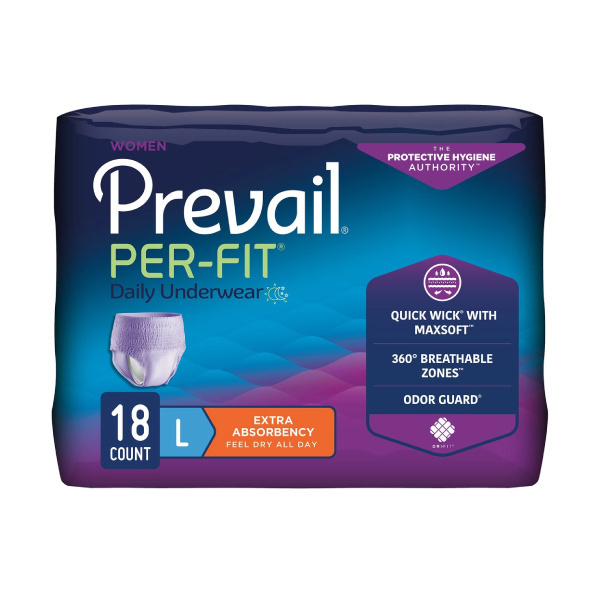 Prevail Per-Fit Underwear for Women, Large - 36/case (PFUWLS Health & Beauty Health Care Incontinence Aids) photo