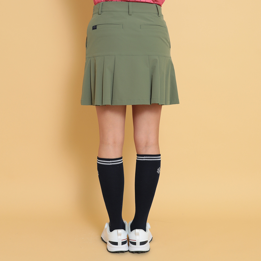 ナイロンストレッチプリーツスカート (WOMENS)
