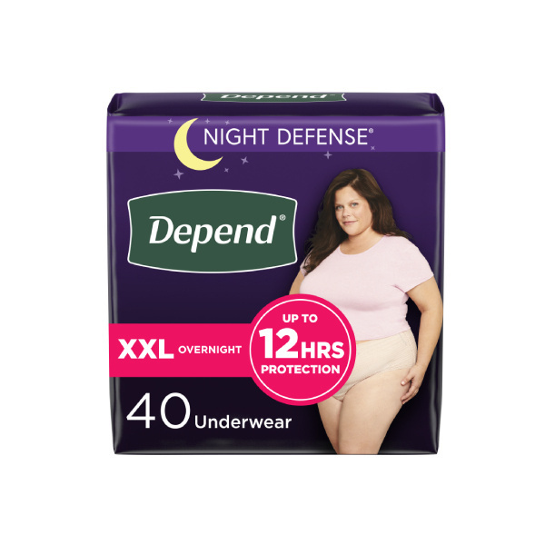 Depend Night Defense Underwear for Women, XX-Large - 40/case (DEDFU2X Health & Beauty Health Care Incontinence Aids) photo