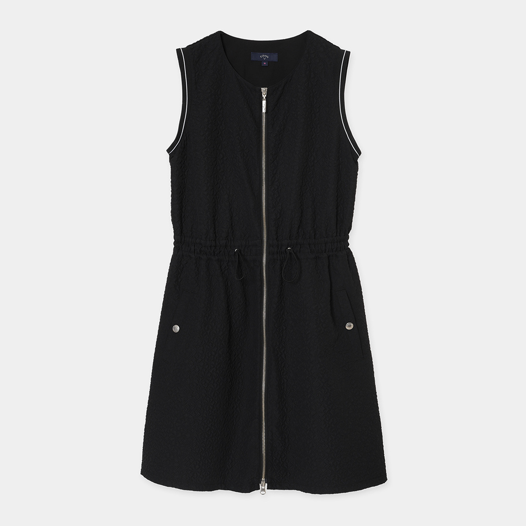 フラワーボンディングフルジップワンピース (WOMENS)