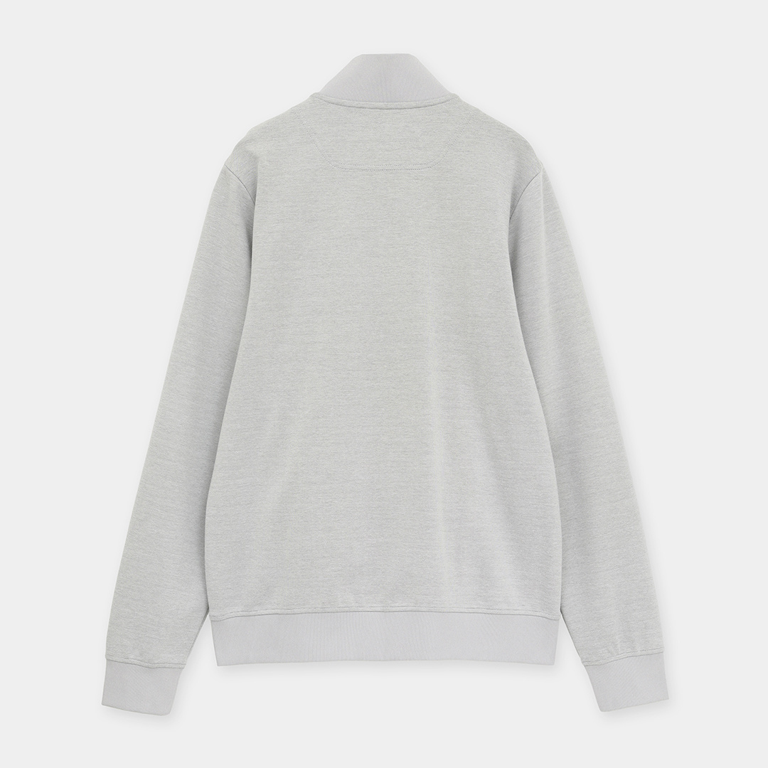 ポンチハーフジップ長袖スウェット (MENS)