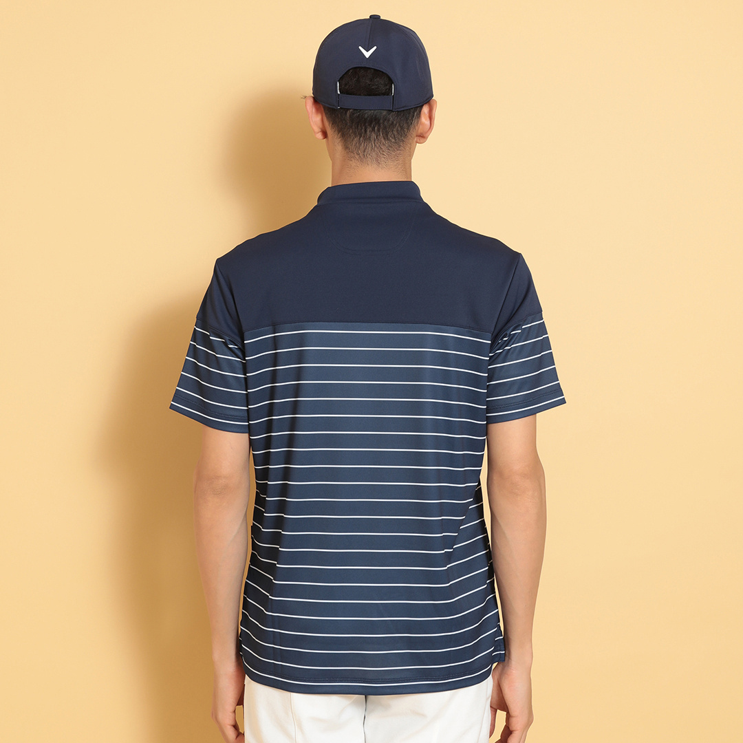 3℃裏クールボーダープリントモックネック ※4Lサイズあり (MENS)