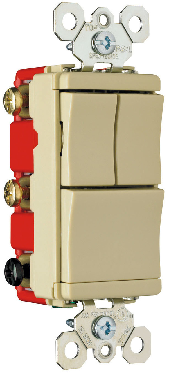 Specification Grade Decorator Combination Switch, Ivory Commercial