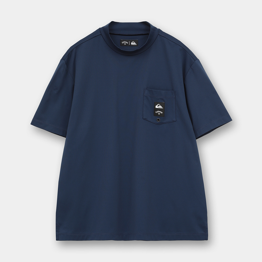 QUIKSILVERコラボ/バックロゴ半袖モックネック (MENS)