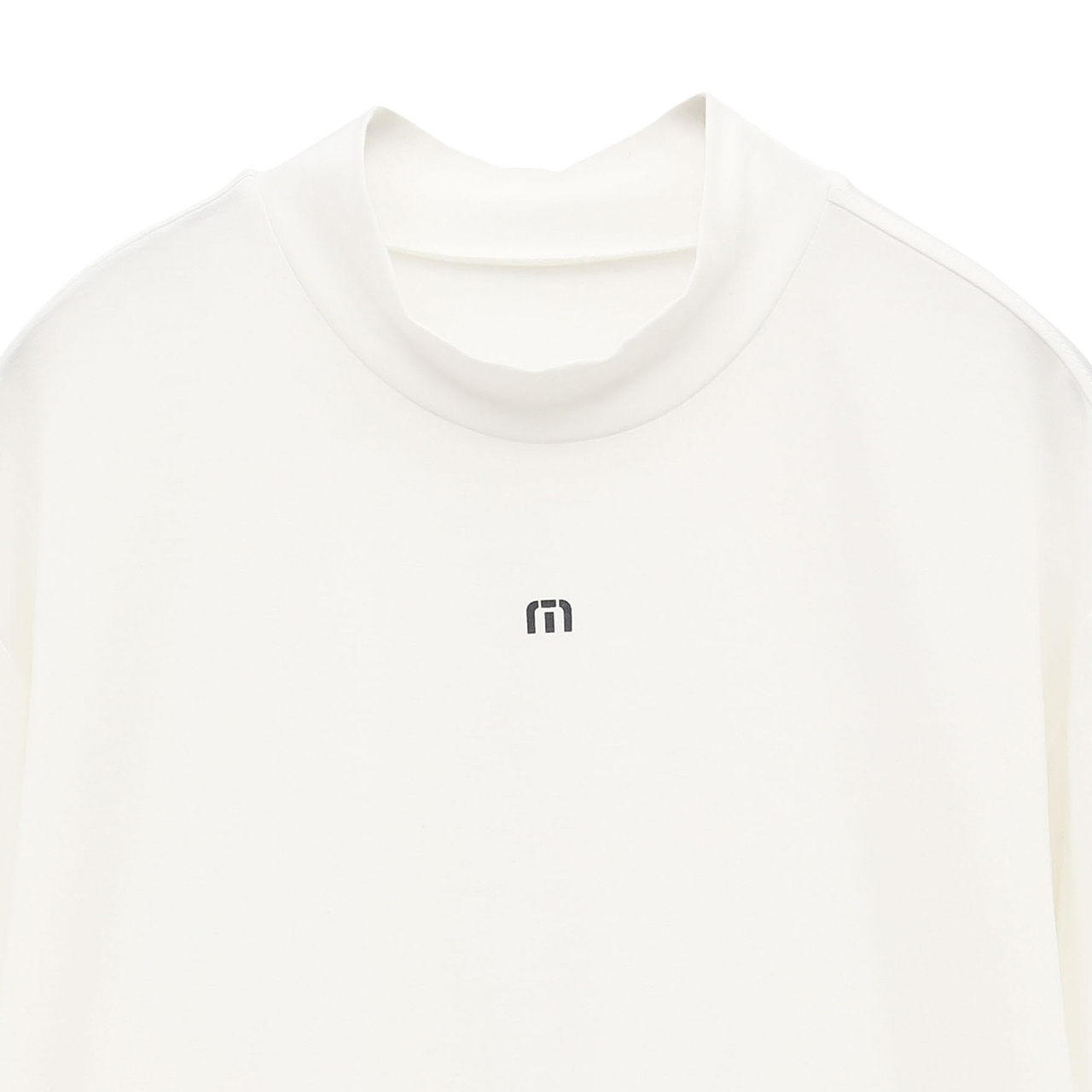 ソフトタッチ ロゴプリント 長袖モックネック(MENS)