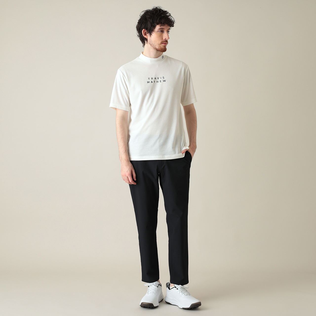 石川遼プロ着用】半袖ベーシックロゴモックネック(MENS)