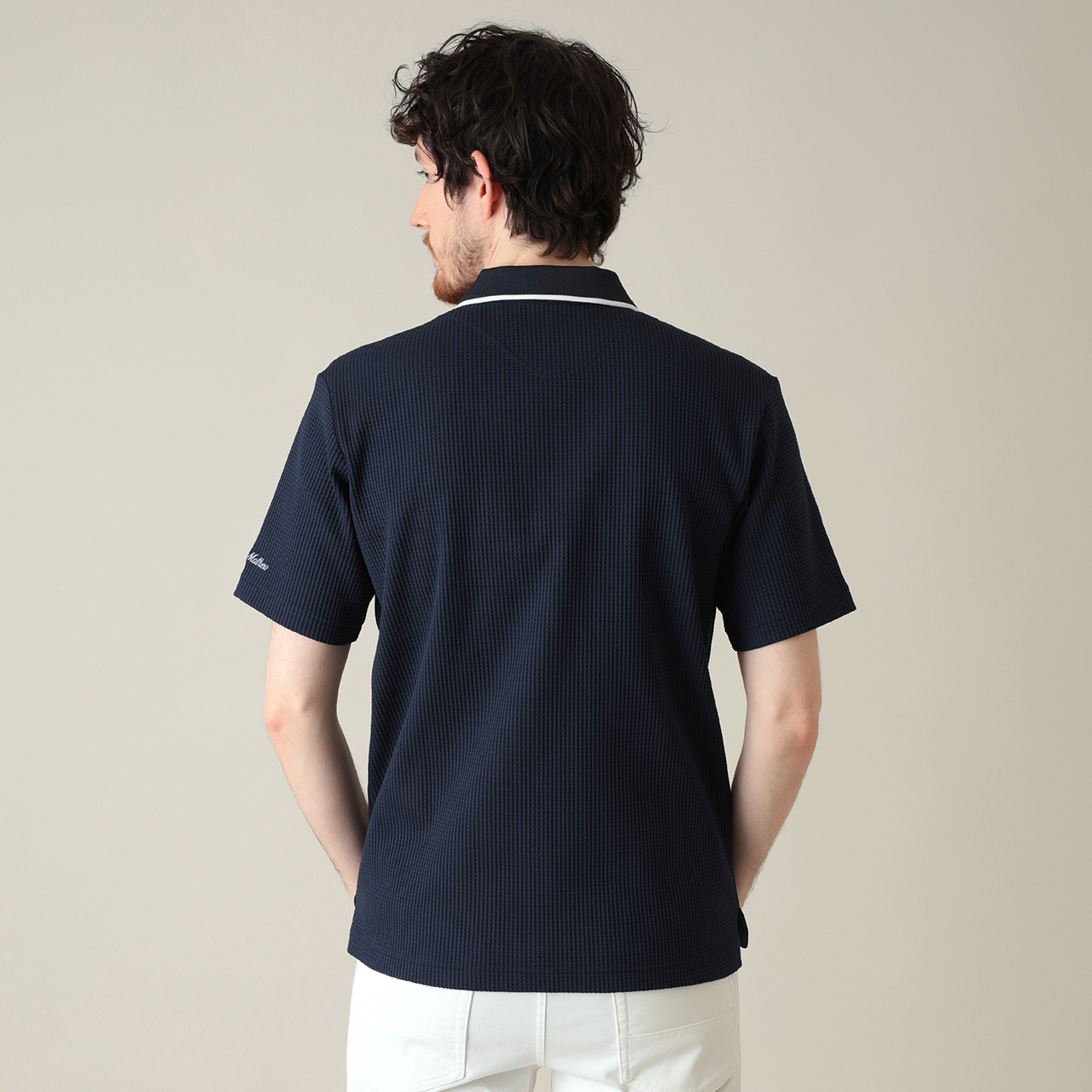 半袖ワッフルポロ(MENS)