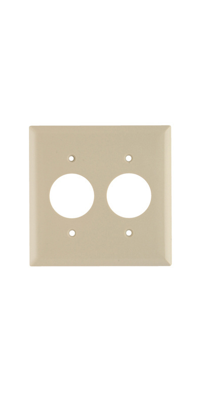 Single Receptacle Openings, Two Gang, Ivory