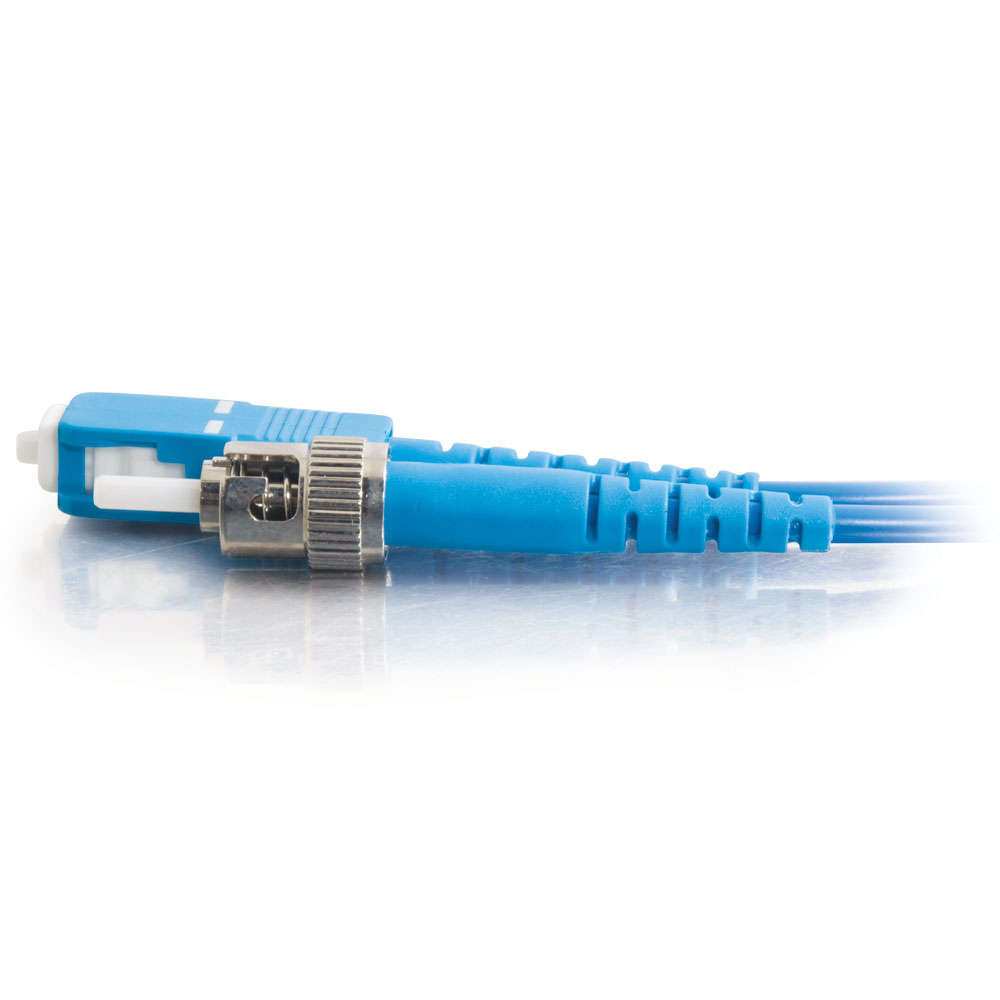 SC-ST 9/125 OS2 Simplex Single-Mode PVC Fiber Optic Cable - Blue