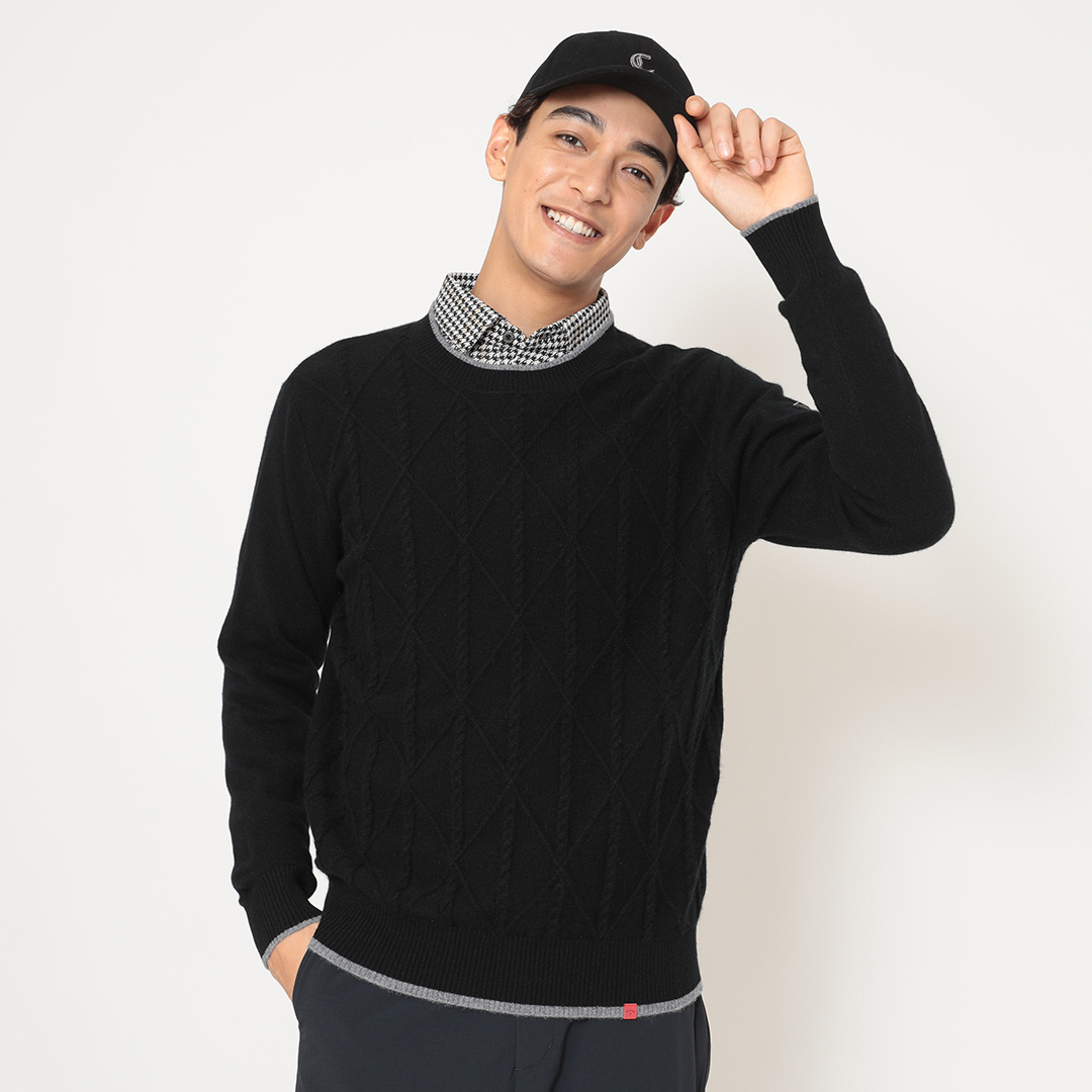 ビックアーガイルカシミヤニット (MENS)